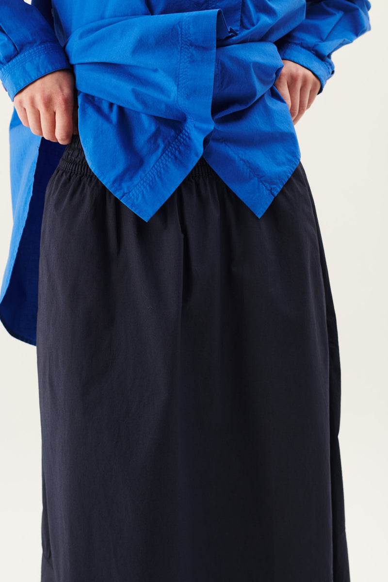 Rue de Tokyo PETULA ORGANIC GARMENT DYED POPLIN SKIRTS DARK NAVY