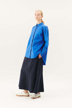 Rue de Tokyo PETULA ORGANIC GARMENT DYED POPLIN SKIRTS DARK NAVY