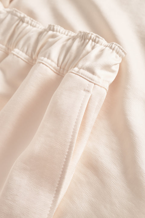 Rue de Tokyo PHILLIE HEAVY VISCOSE SATIN PANTS OFF WHITE