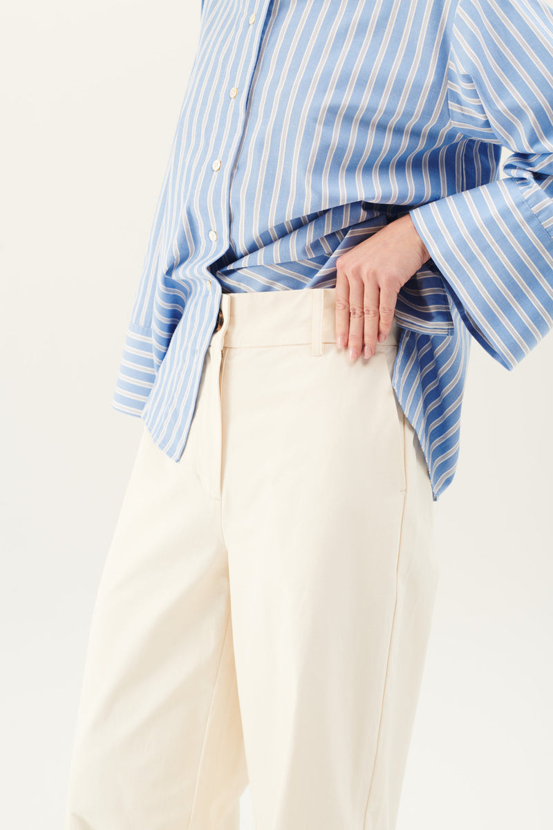 Rue de Tokyo PHILLY COTTON TWILL PANTS IVORY