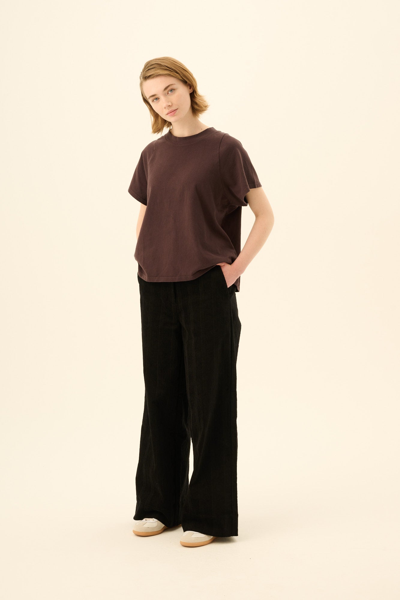 Rue de Tokyo PHILLY STRUCTURED CORDUROY Pants BLACK