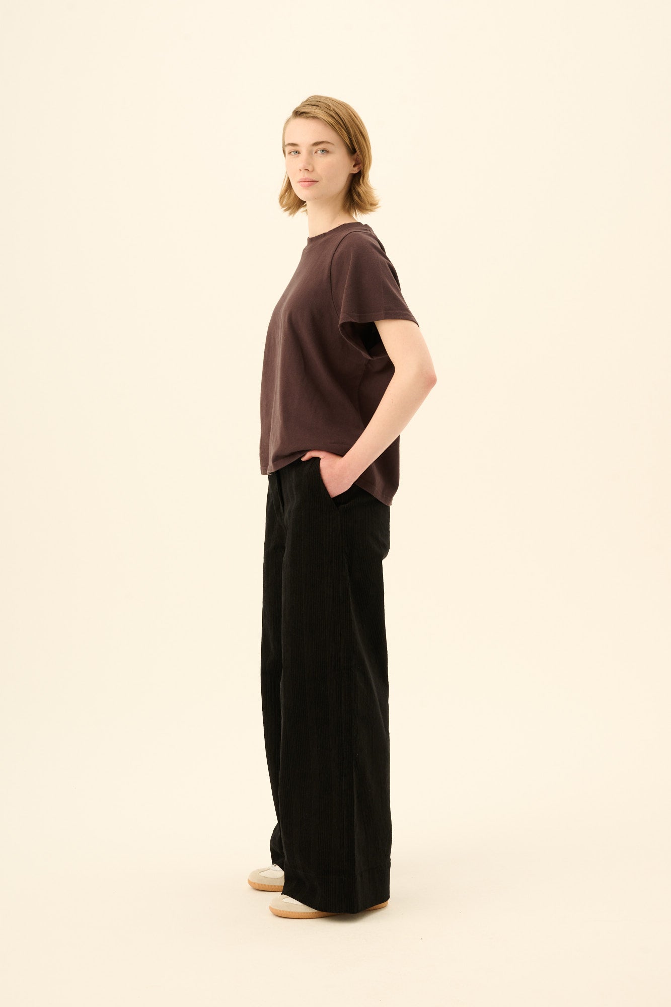 Rue de Tokyo PHILLY STRUCTURED CORDUROY Pants BLACK