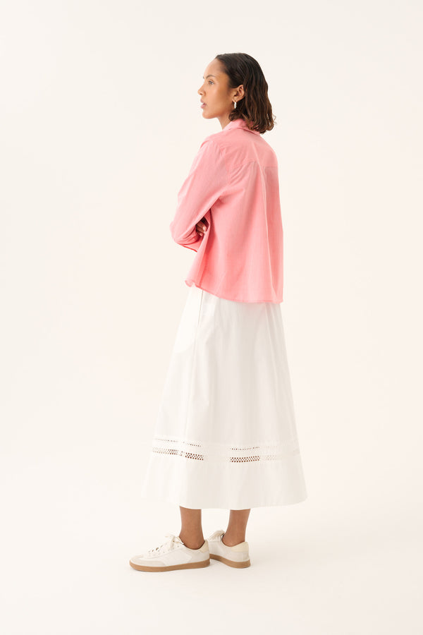 Rue de Tokyo PHILOMENA EYELET EMBROIDERY Skirts WHITE