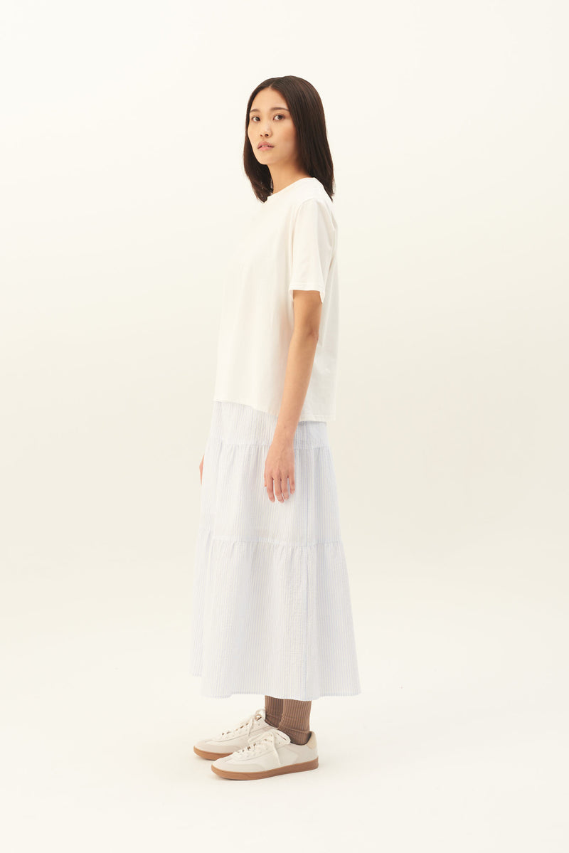 Rue de Tokyo PHI SKIRT LIGHT BLUE/WHITE STRIPE SKIRTS LIGHT BLUE/WHITE STRIPE