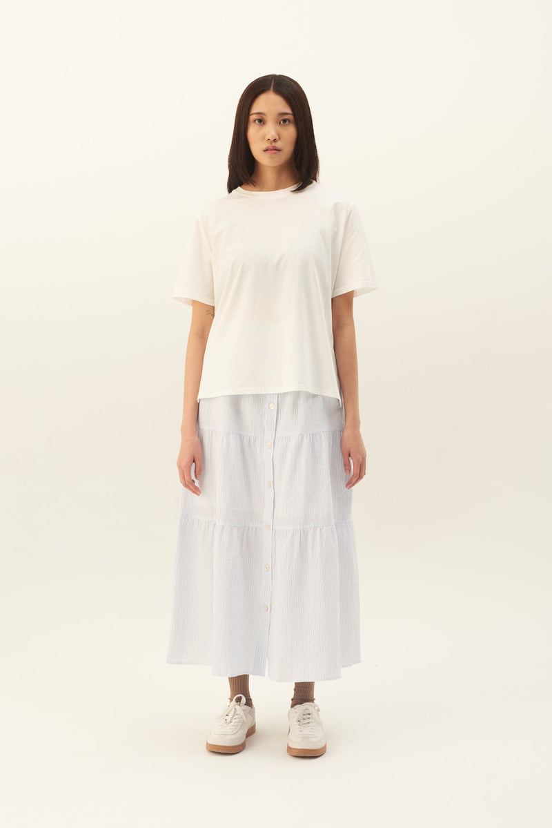 Rue de Tokyo PHI SKIRT LIGHT BLUE/WHITE STRIPE SKIRTS LIGHT BLUE/WHITE STRIPE