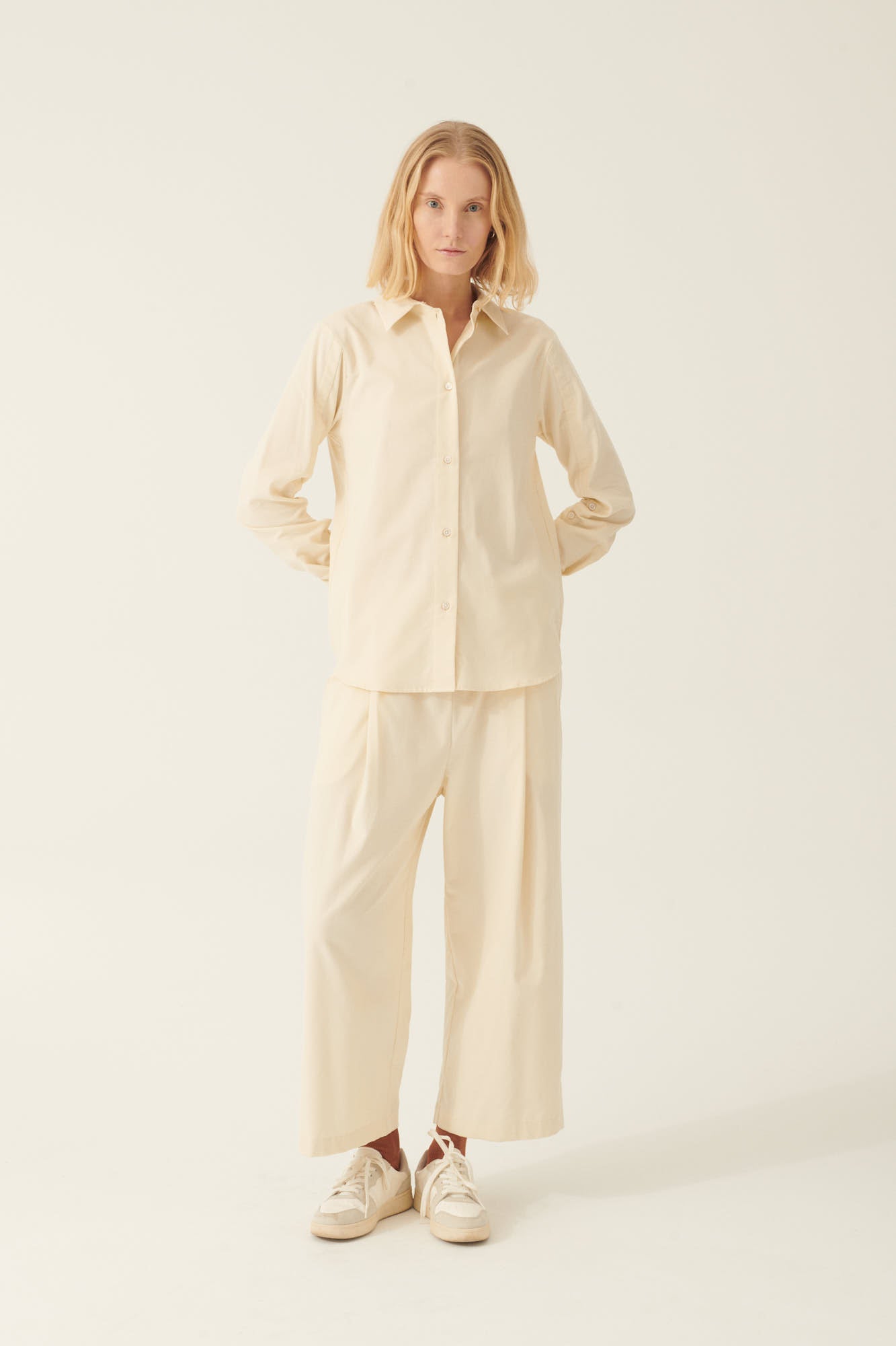 Rue de Tokyo PIA BABY CORD GOTS PANTS OFF WHITE