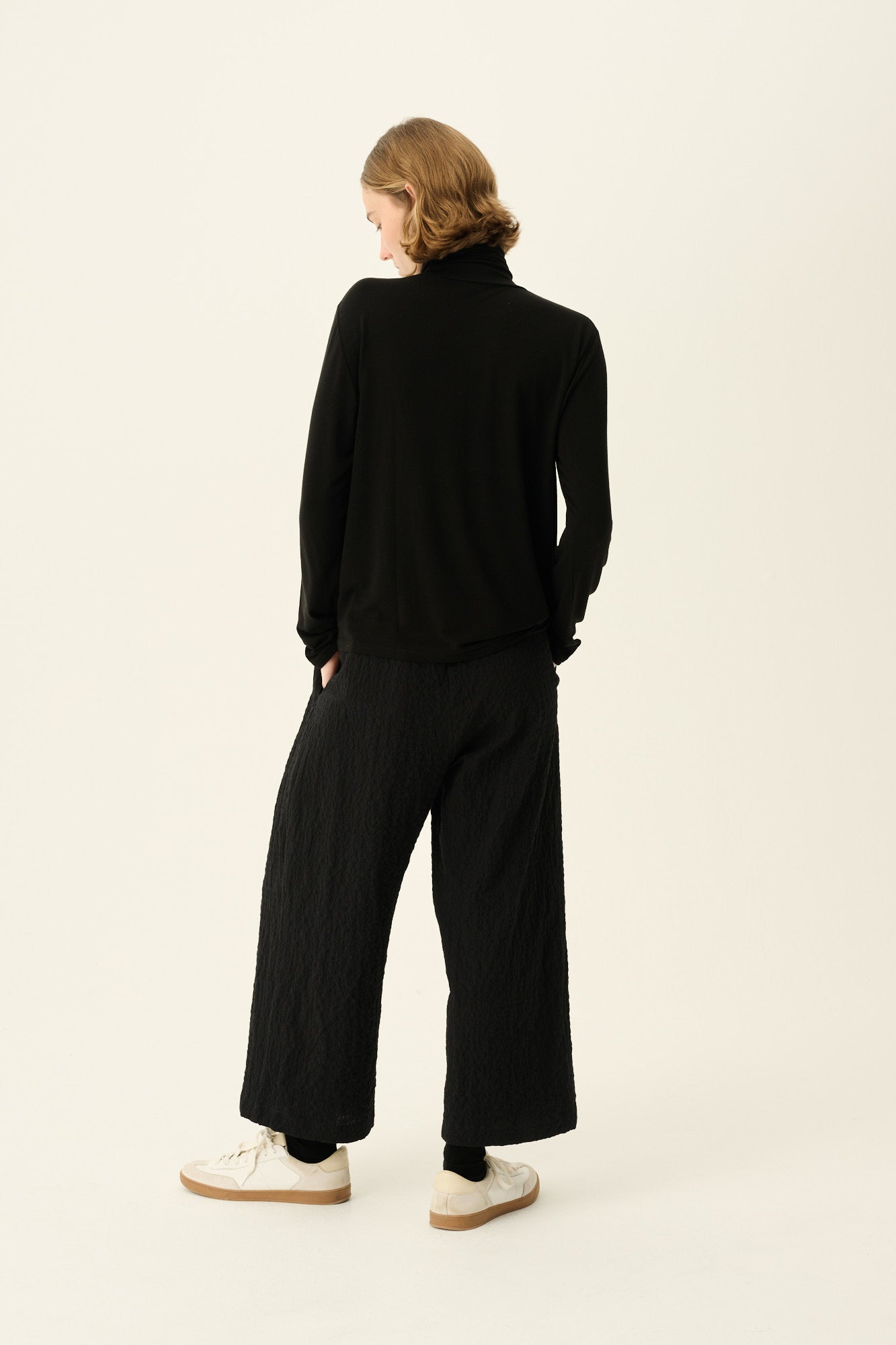 Rue de Tokyo PIA CRUSHED COTTON Pants BLACK