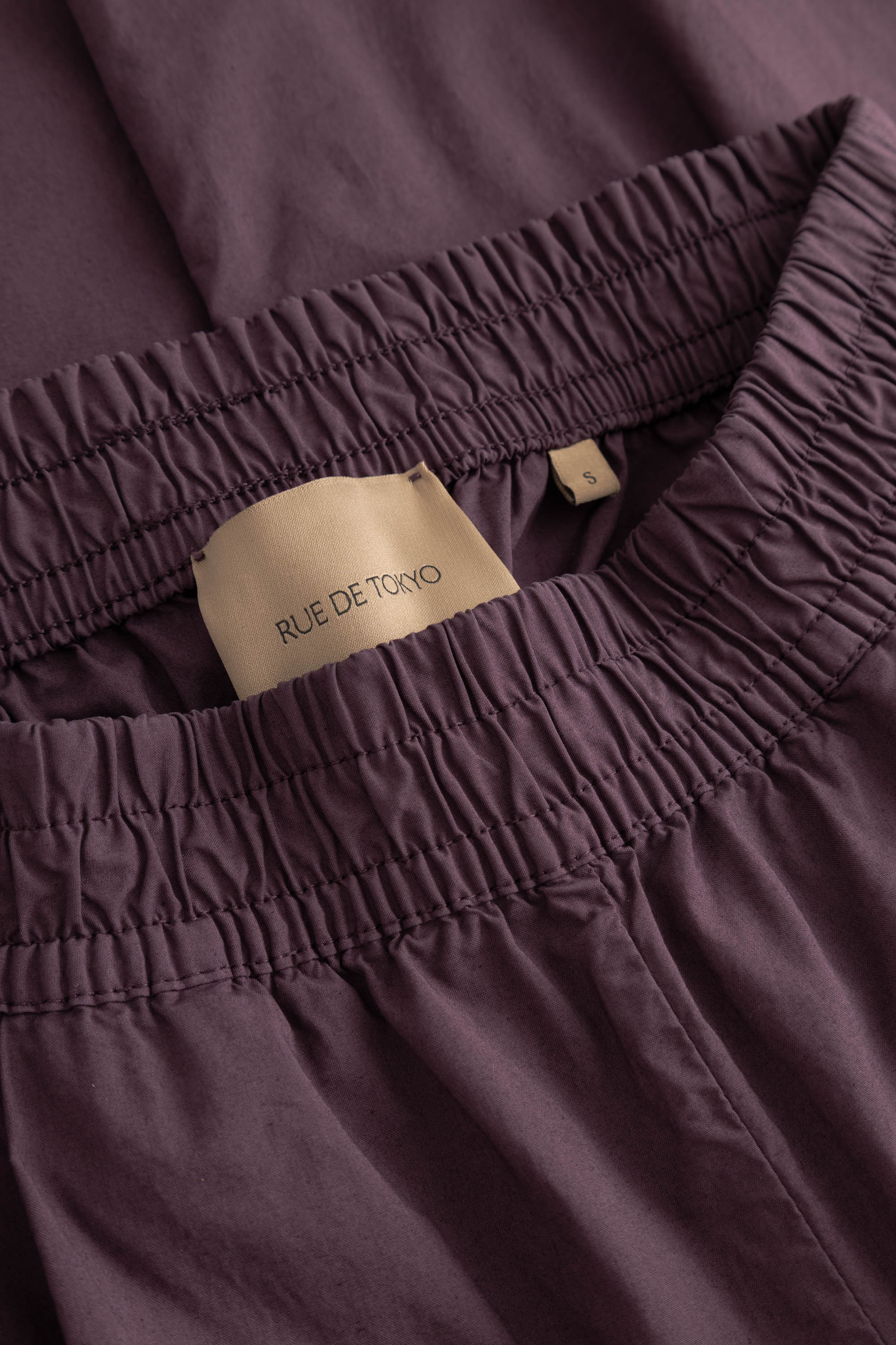 Rue de Tokyo PIA GMTD POPLIN Pants PLUM PURPLE