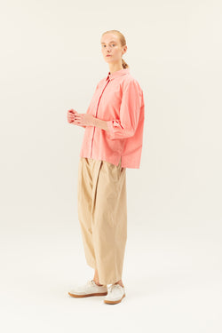 Rue de Tokyo PIA ORGANIC GARMENT DYED POPLIN PANTS BEIGE