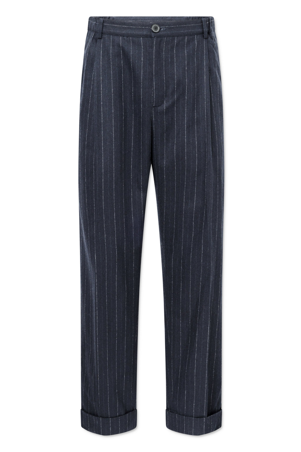 レビュー高評価の商品!の商品をすべて STRIPE PIN WOOL PIERO - Tokyo De Rue – NAVY パンツ
