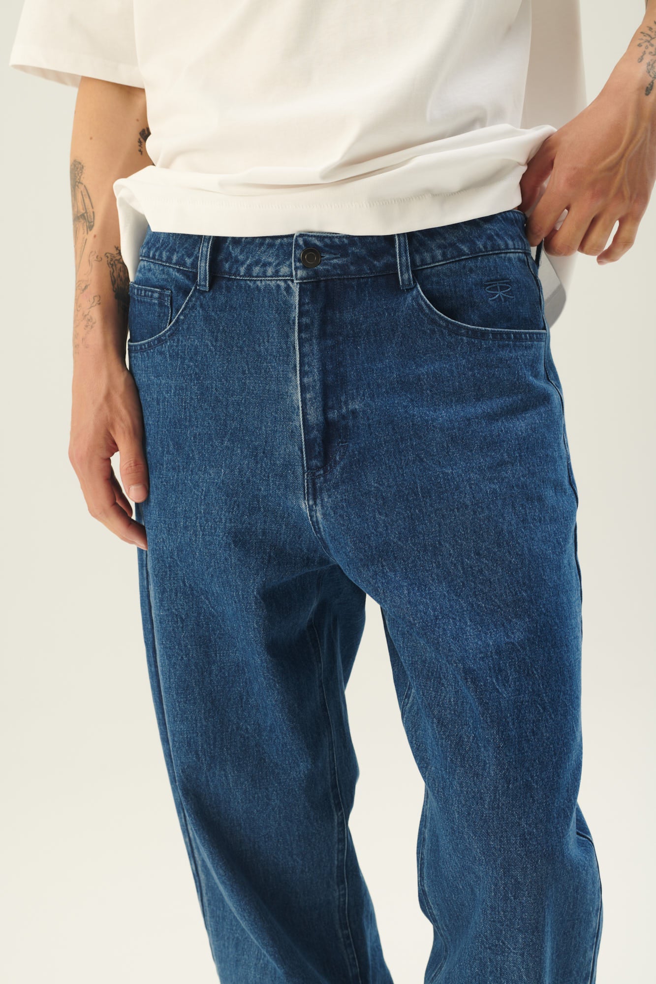 Rue de Tokyo PIERRE WASHED INDIGO DENIM Pants WASHED INDIGO