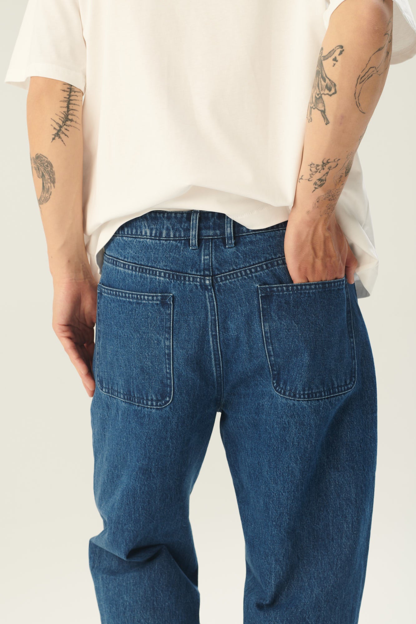 Rue de Tokyo PIERRE WASHED INDIGO DENIM Pants WASHED INDIGO