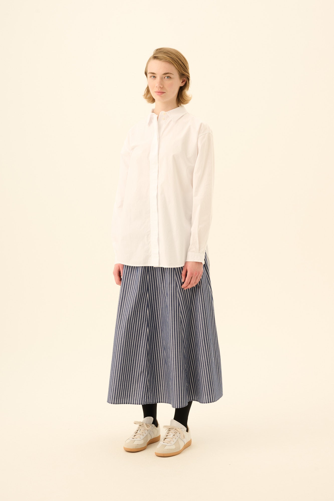 Rue de Tokyo PILAR NAVY STRIPE Skirts NAVY/WHITE