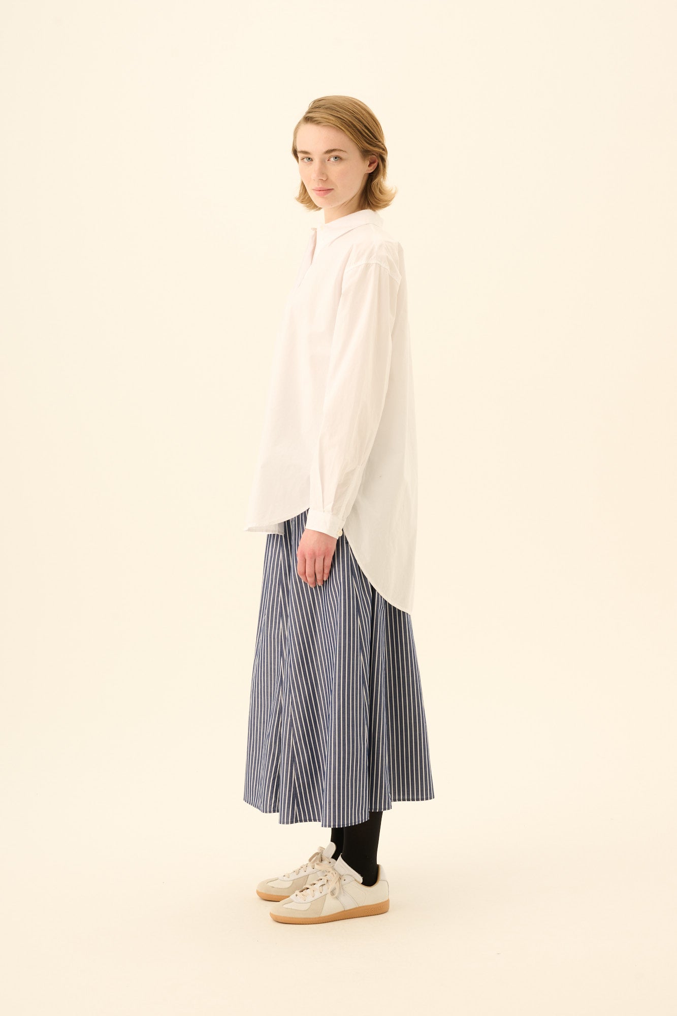 Rue de Tokyo PILAR NAVY STRIPE Skirts NAVY/WHITE