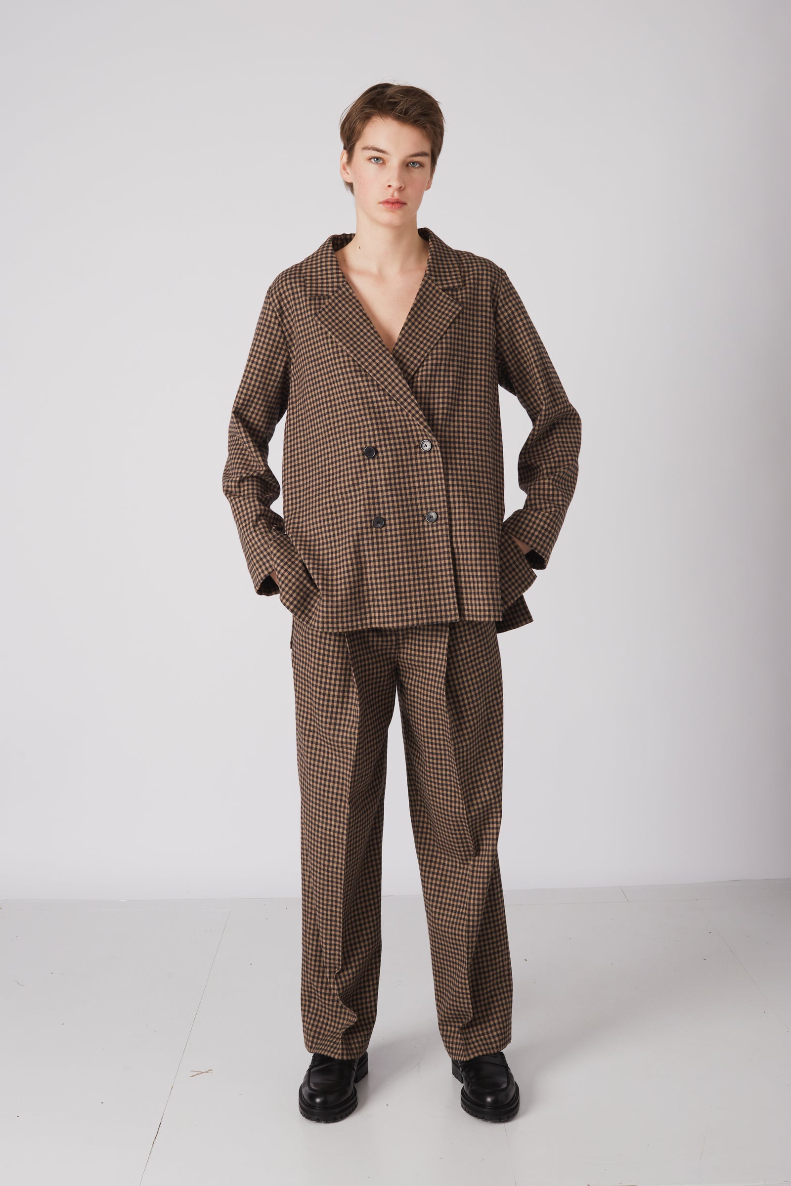 PILU PANTS BROWN/BLACK CHECK – Rue De Tokyo PILU PANTS BROWN/BLACK CHECK – Rue De Tokyo