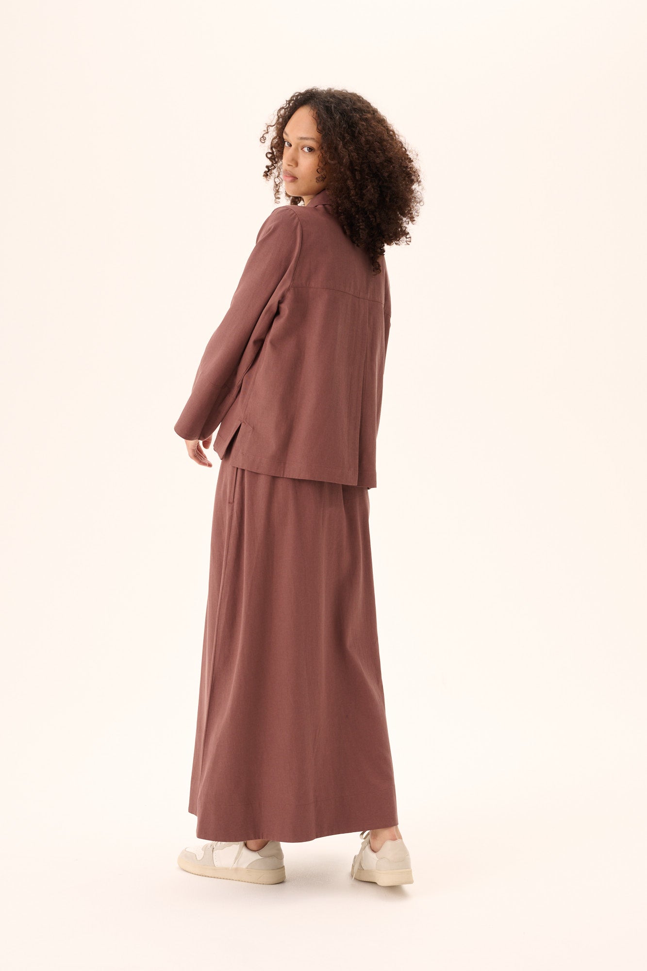 Rue de Tokyo PISCES SANDWASHED CT TENCEL Skirts FADED MAROON