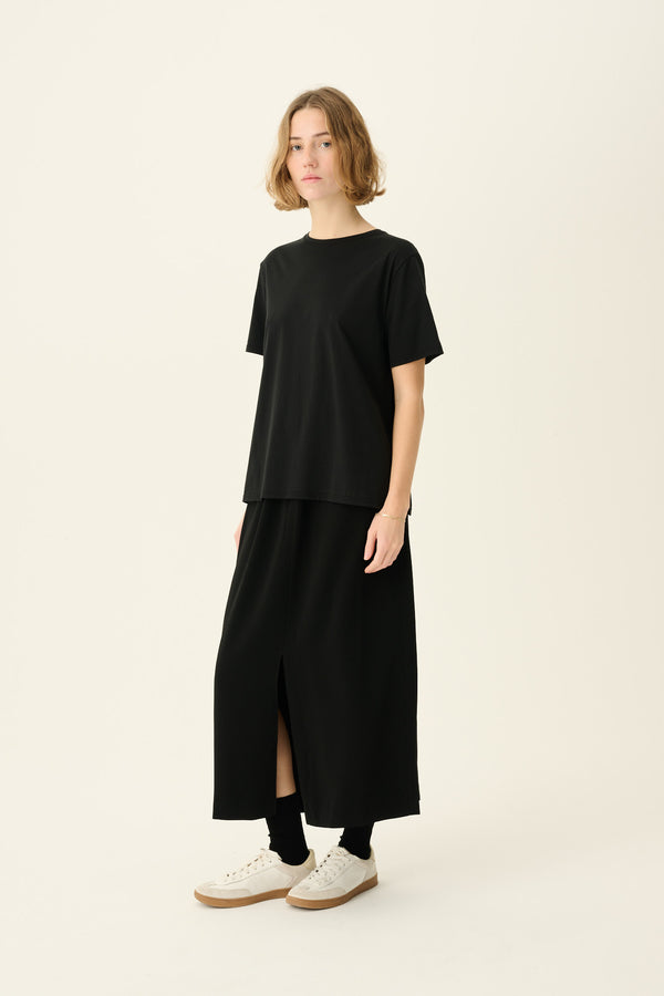 Rue de Tokyo PIXIE RECYCLED HEAVY CREPE Skirts BLACK