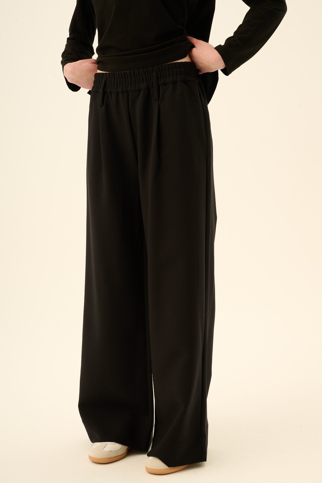 Rue de Tokyo PI WOOL VISCOSE Pants BLACK