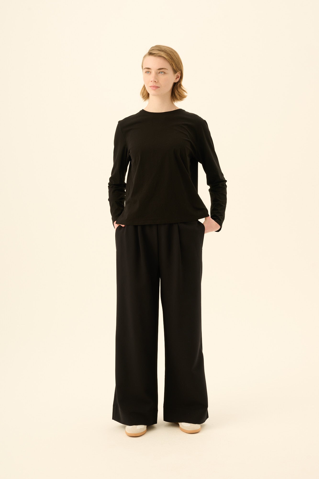 Rue de Tokyo PI WOOL VISCOSE Pants BLACK
