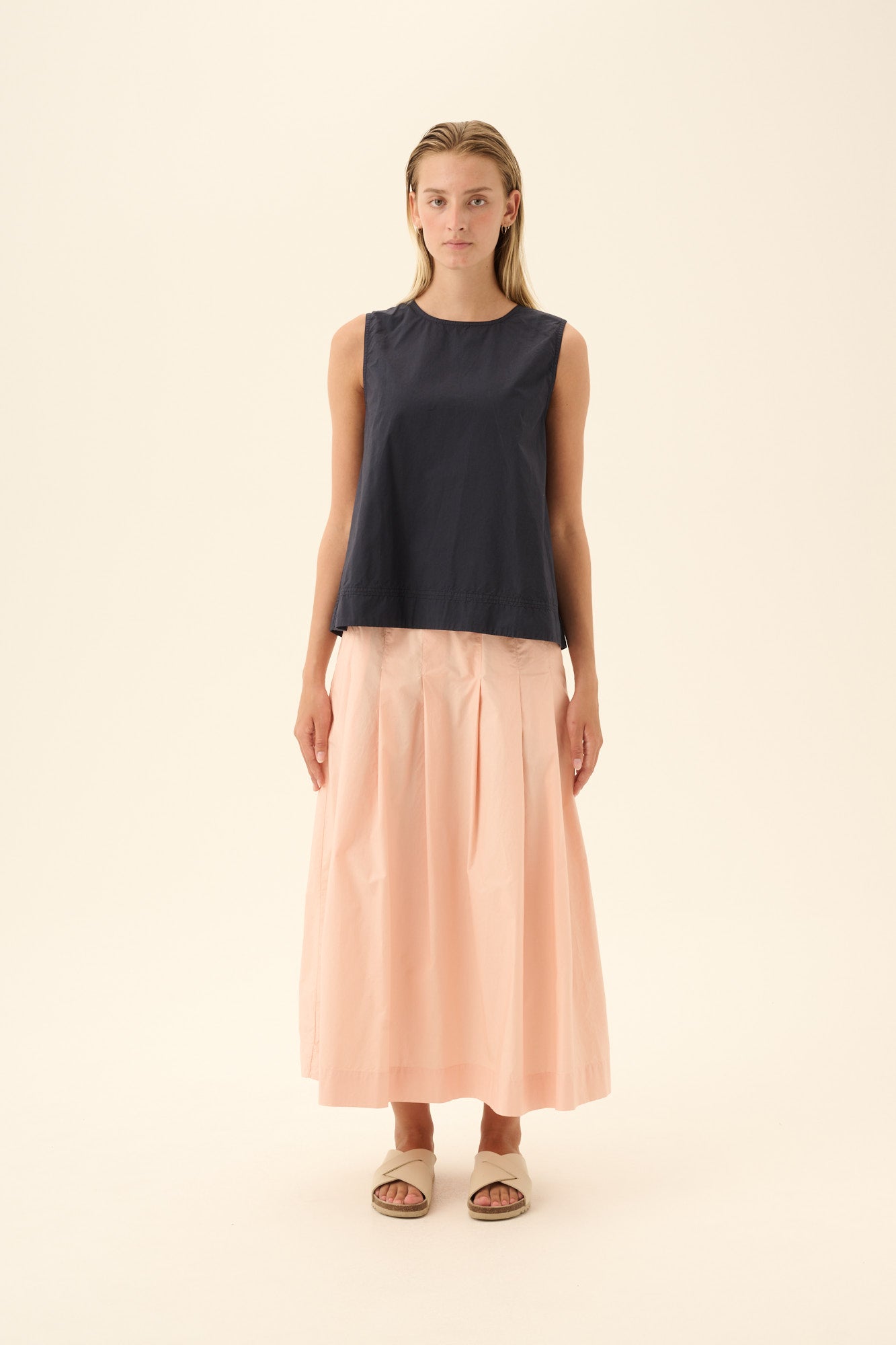 Rue de Tokyo POLLY GMTD POPLIN Skirts BEIGE ROSE