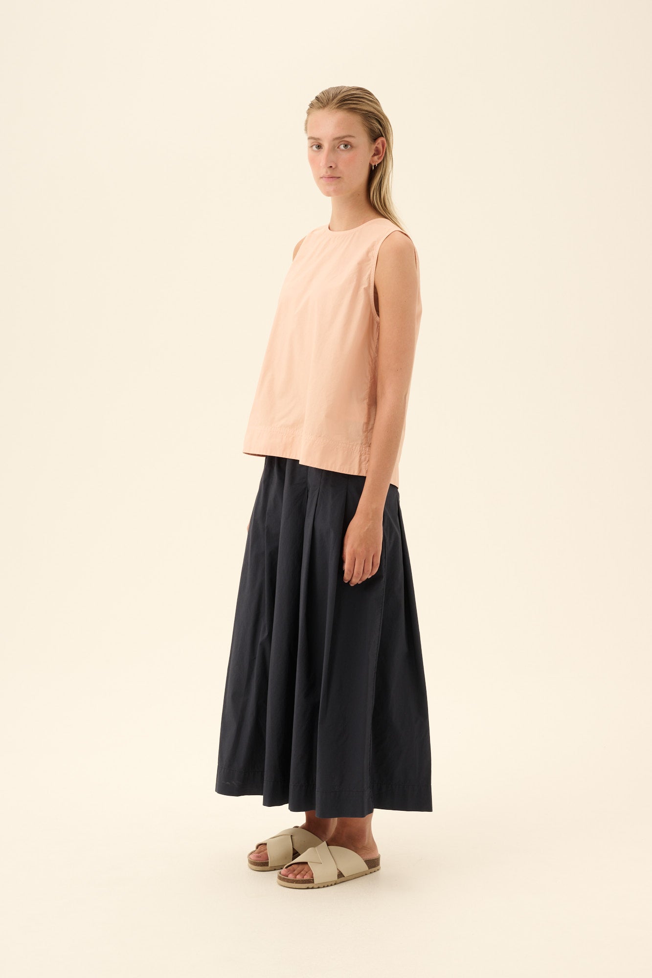 Rue de Tokyo POLLY GMTD POPLIN Skirts DARK NAVY