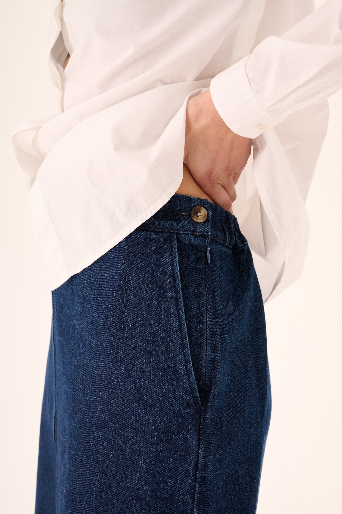 Rue de Tokyo POSIE ORGANIC HEAVY DENIM Skirts Dark Denim