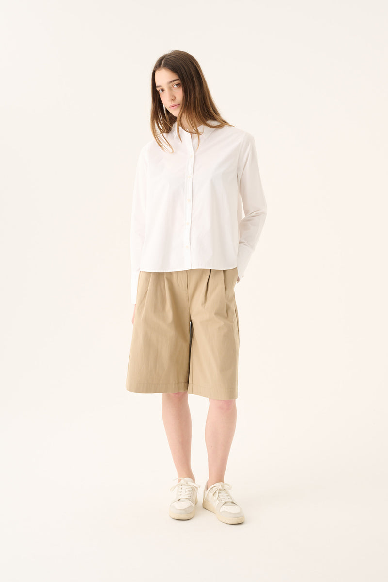 Rue de Tokyo PREMA COTTON TWILL SHORTS KHAKI