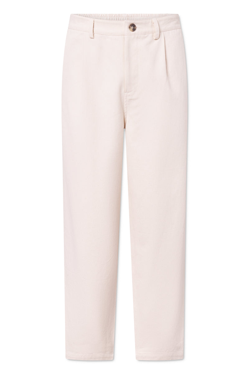 Rue de Tokyo PRESLEY COTTON TWILL PANTS IVORY