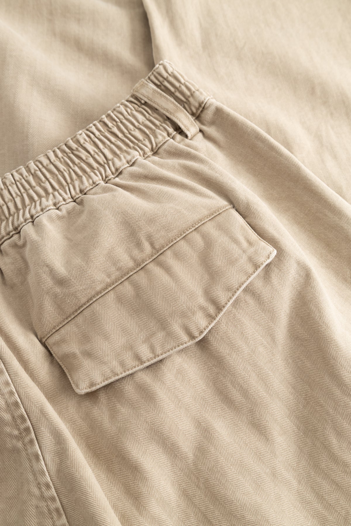 Rue de Tokyo PRESLEY WASHED HERRINGBONE Pants BEIGE HERRINGBONE