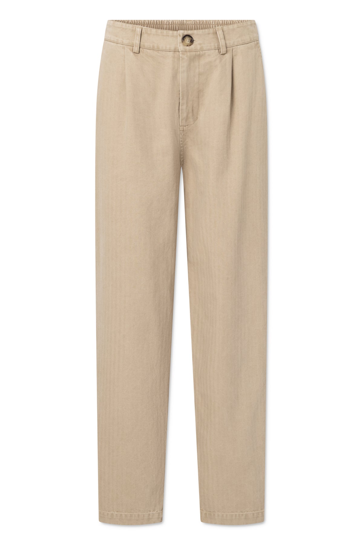 Rue de Tokyo PRESLEY WASHED HERRINGBONE Pants BEIGE HERRINGBONE
