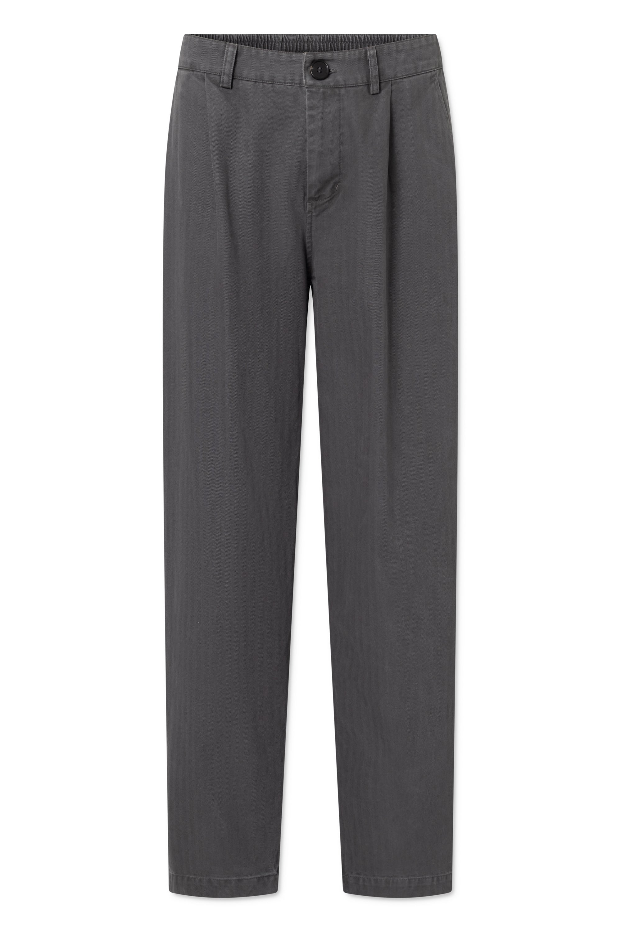 Rue de Tokyo PRESLEY WASHED HERRINGBONE Pants GREY HERRINGBONE
