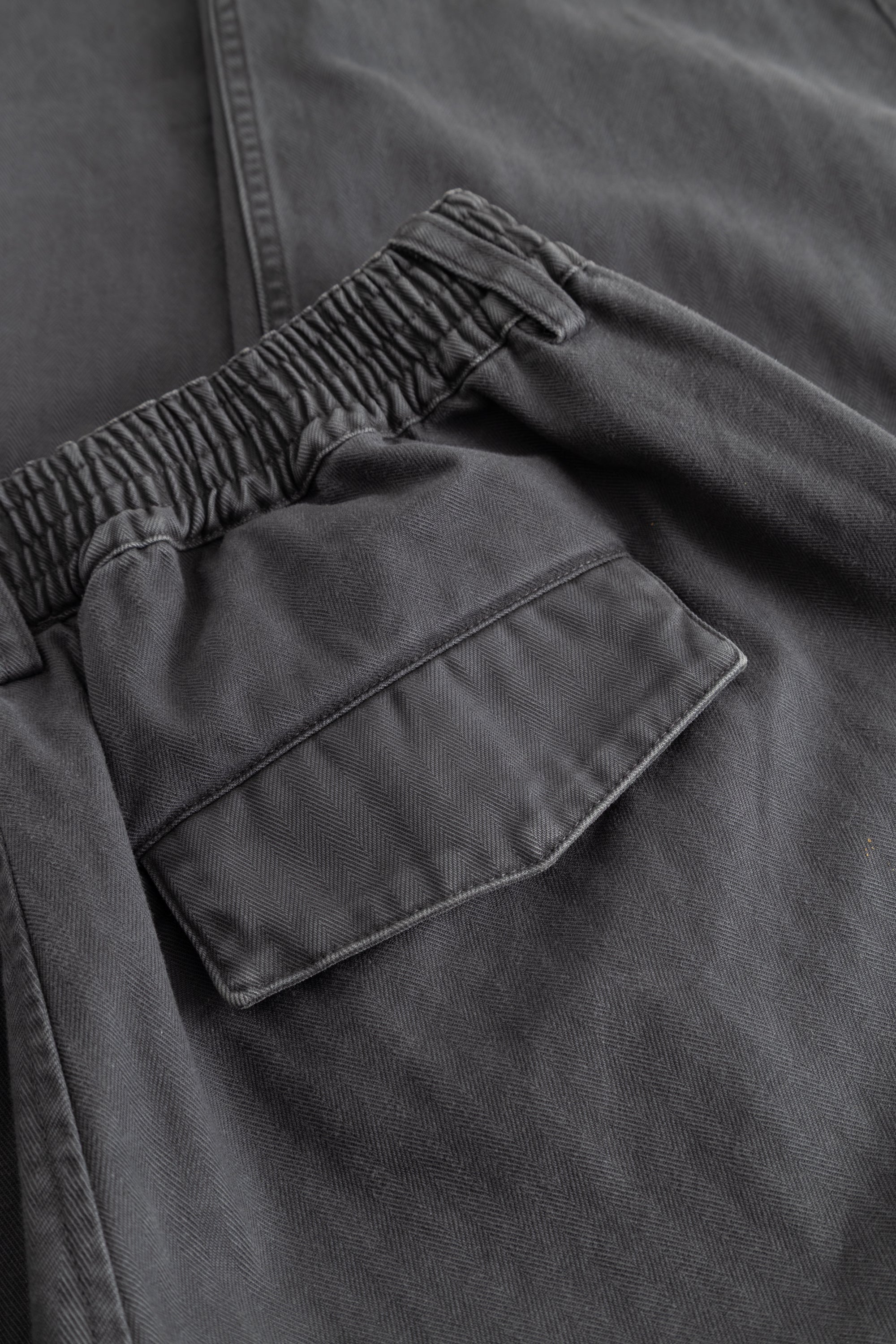 Rue de Tokyo PRESLEY WASHED HERRINGBONE Pants GREY HERRINGBONE