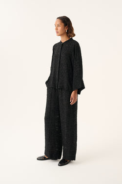 Rue de Tokyo PRISILA TEXTURED TENCEL Pants BLACK