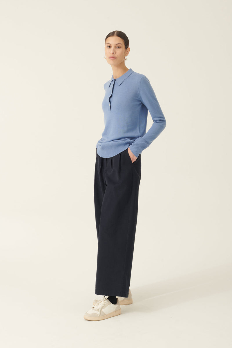 Rue de Tokyo PRUDIE PRE DYED TWILL PANTS DARK NAVY