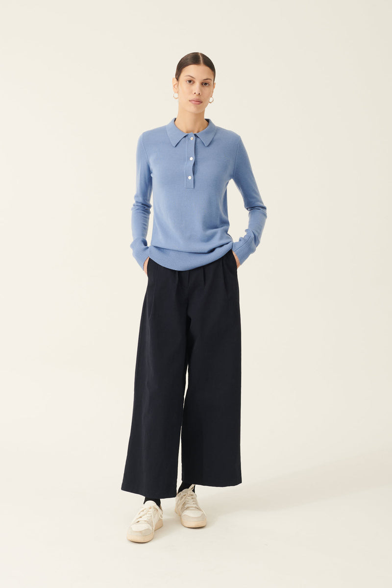 Rue de Tokyo PRUDIE PRE DYED TWILL PANTS DARK NAVY