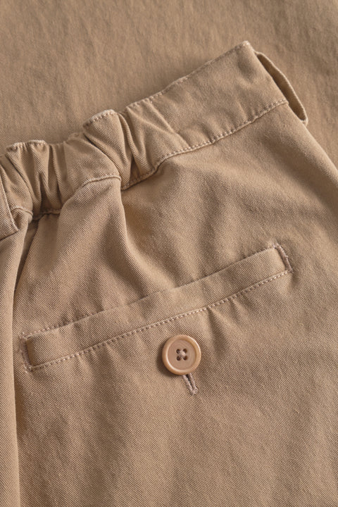 Rue de Tokyo PRUDIE PRE DYED TWILL PANTS LIGHT BROWN