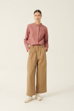 Rue de Tokyo PRUDIE PRE DYED TWILL PANTS LIGHT BROWN