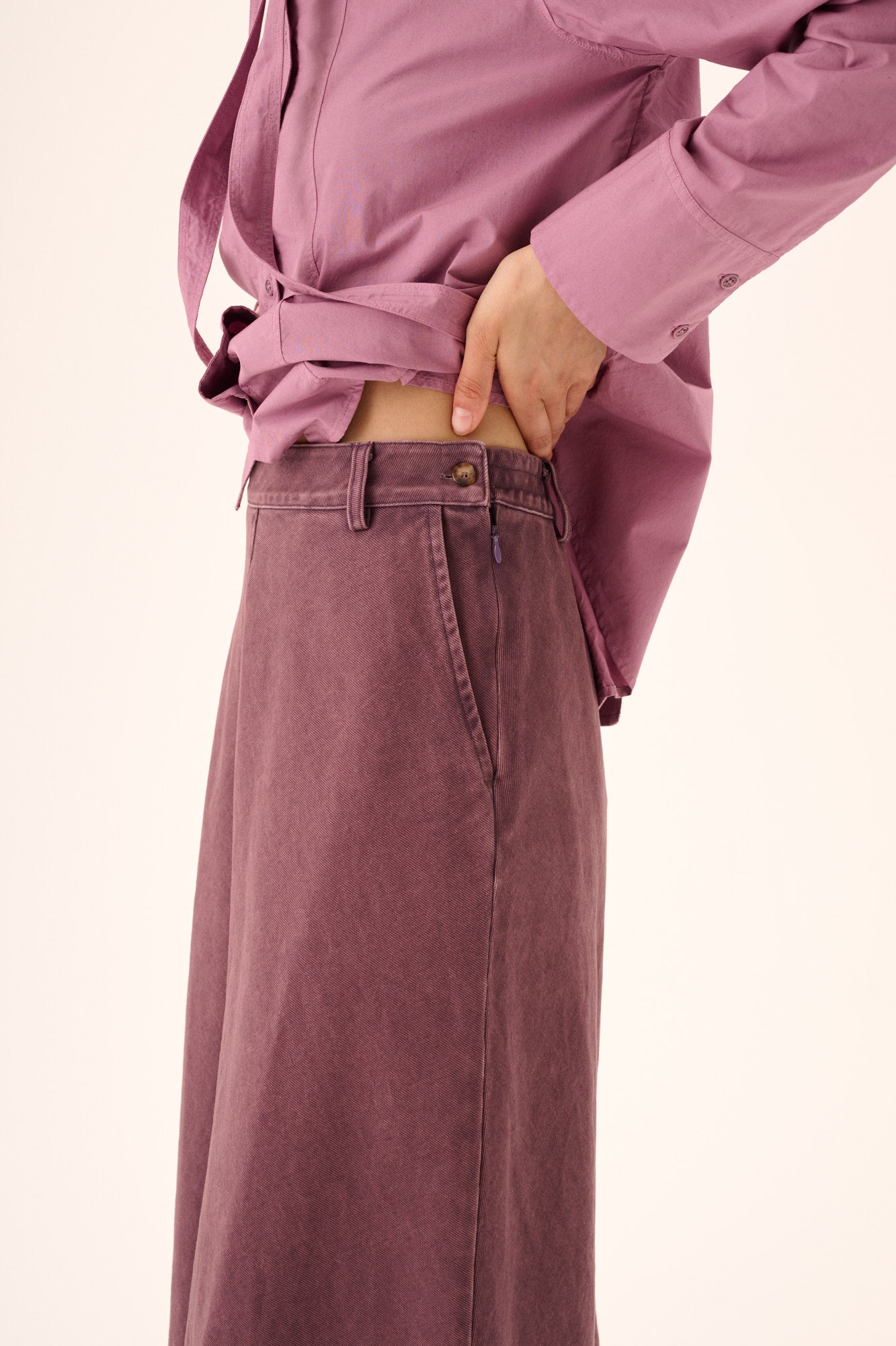 Rue de Tokyo PRYMA FADED TWILL Skirts FADED MAUVE