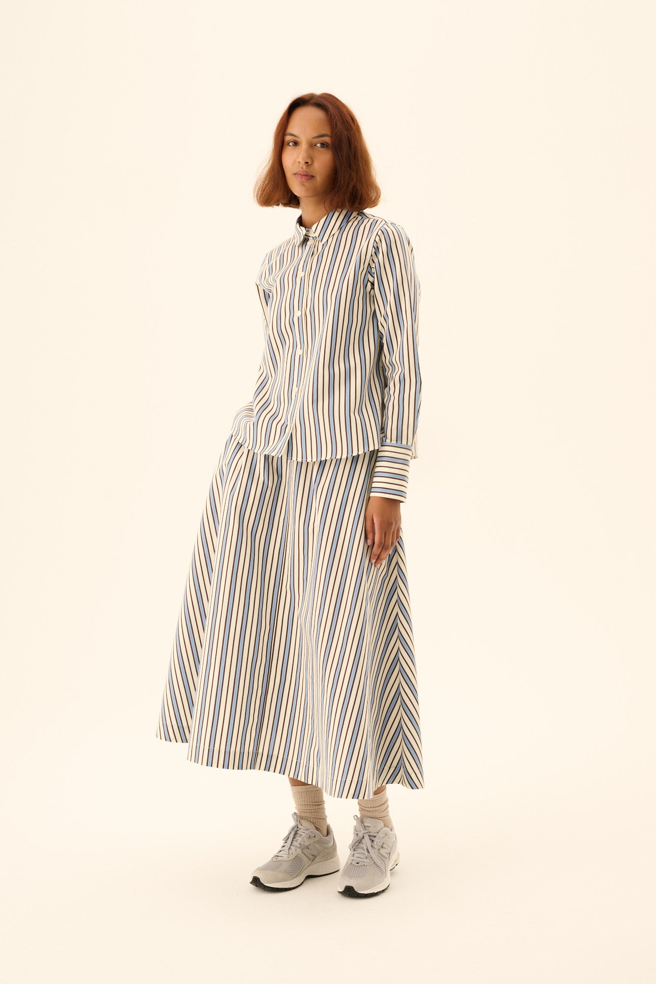 Rue de Tokyo PUCK TRIO STRIPE Skirts BLUE PURPLE CREAM STRIPE