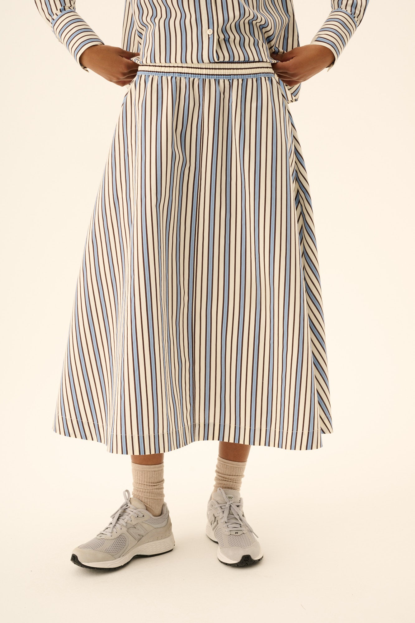 Rue de Tokyo PUCK TRIO STRIPE Skirts BLUE PURPLE CREAM STRIPE