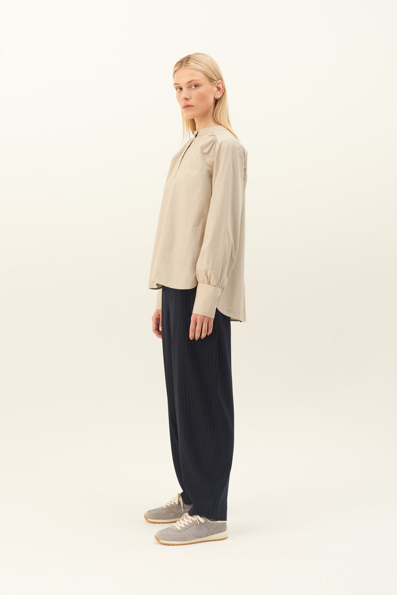 Rue de Tokyo SABINE GARMENT DYED POPLIN SHIRTS CHATEAU GREY