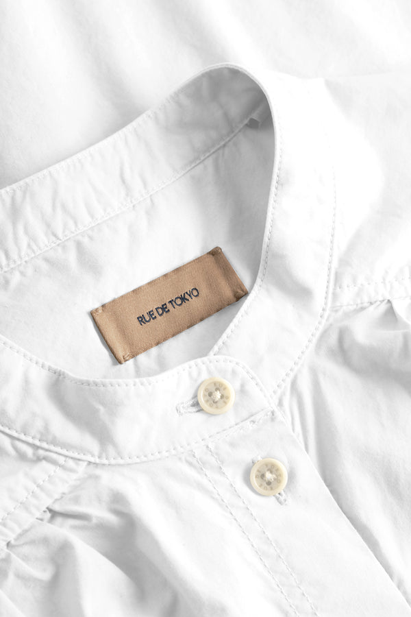 Rue de Tokyo SABINE GARMENT DYED POPLIN SHIRTS WHITE