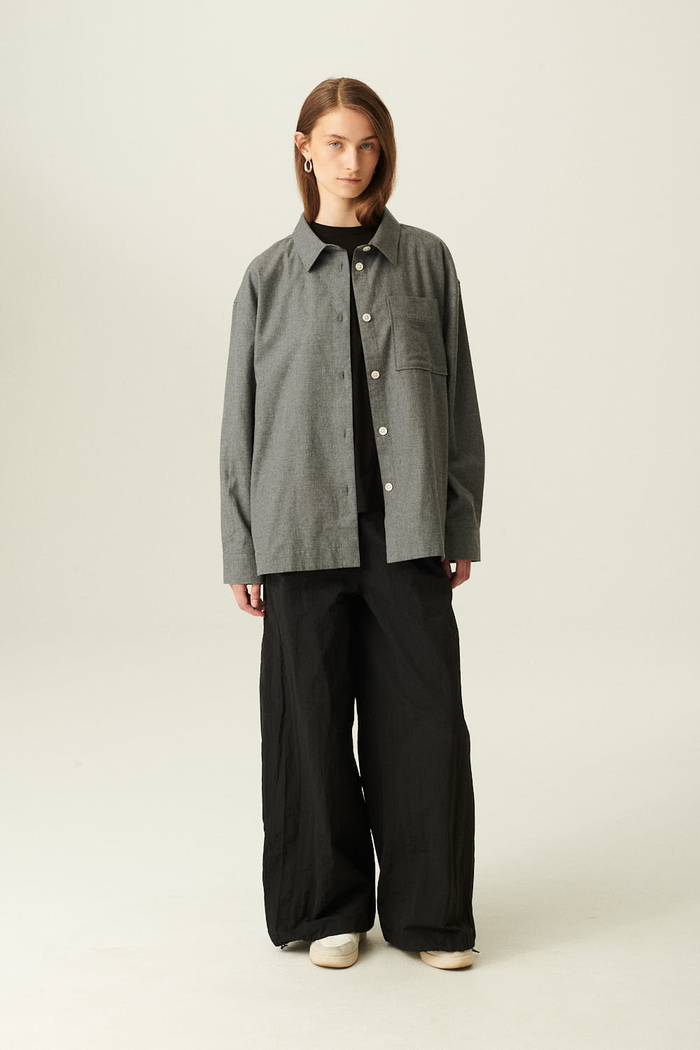 Rue de Tokyo SAFFRON SHIRT GREY MELANGE SHIRTS GREY CHECK