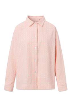 Rue de Tokyo SAFFRON SHIRT GREY MELANGE SHIRTS PINK/BEIGE CHECK