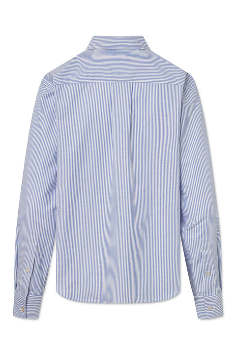 Rue de Tokyo SAILORI OXFORD DOUBLE STRIPE SHIRTS WHITE BLUE STRIPE