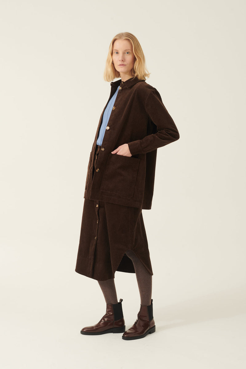Rue de Tokyo SAIME HEAVY CORDUROY JACKETS DARK BROWN
