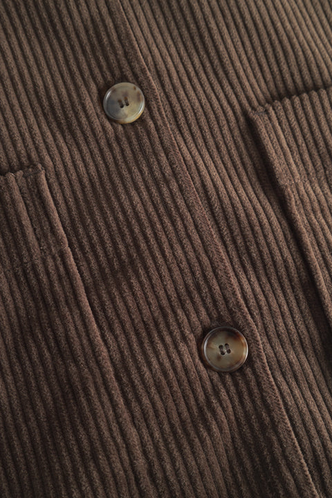 Rue de Tokyo SAIME HEAVY CORDUROY JACKETS DARK BROWN