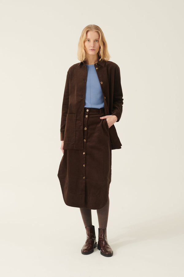 Rue de Tokyo SAIME HEAVY CORDUROY JACKETS DARK BROWN