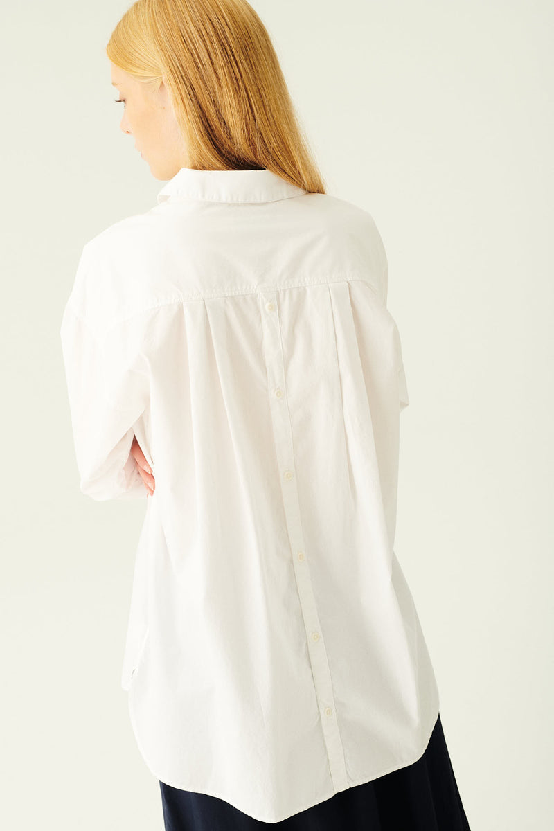 Rue de Tokyo SAKIKO GARMENT DYED POPLIN SHIRTS WHITE