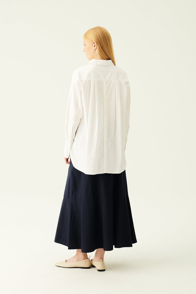 Rue de Tokyo SAKIKO GARMENT DYED POPLIN SHIRTS WHITE